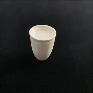 Olla de porcelana de cerámica de alúmina esmaltada con crisoles económicos de laboratorio con tapas