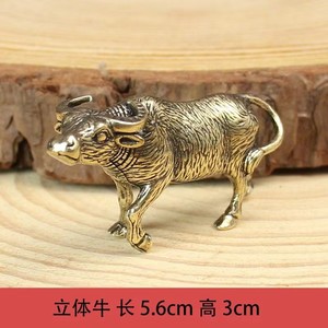Escultura de Toro Chino de Alta Calidad, Estatua de Animales, Adorno de Cobre, Miniaturas, Figuras de Cobre Puro, Decoración de Escritorio - Product Image 4