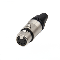 Connecteur de câble XLR femelle 5 broches en alliage de zinc moulé sous pression pour éclairage de scène DMX, projecteurs mobiles, éclairage LED Par et consoles