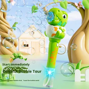 Máquina de Burbujas Eléctrica de Plástico para Niños, Diseño de Dinosaurio, Totalmente Automática, Juguete para Juegos al Aire Libre - Product Image 4