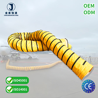 Tuyau d'air rétractable personnalisé avec fil renforcé Support au sol pour avion Conduit de ventilation PCA PVC pour l'extérieur Utilisation flexible