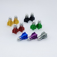 Bouchons de valve de pneu en aluminium disponibles en noir anodisé, rouge, bleu, argent, or et violet