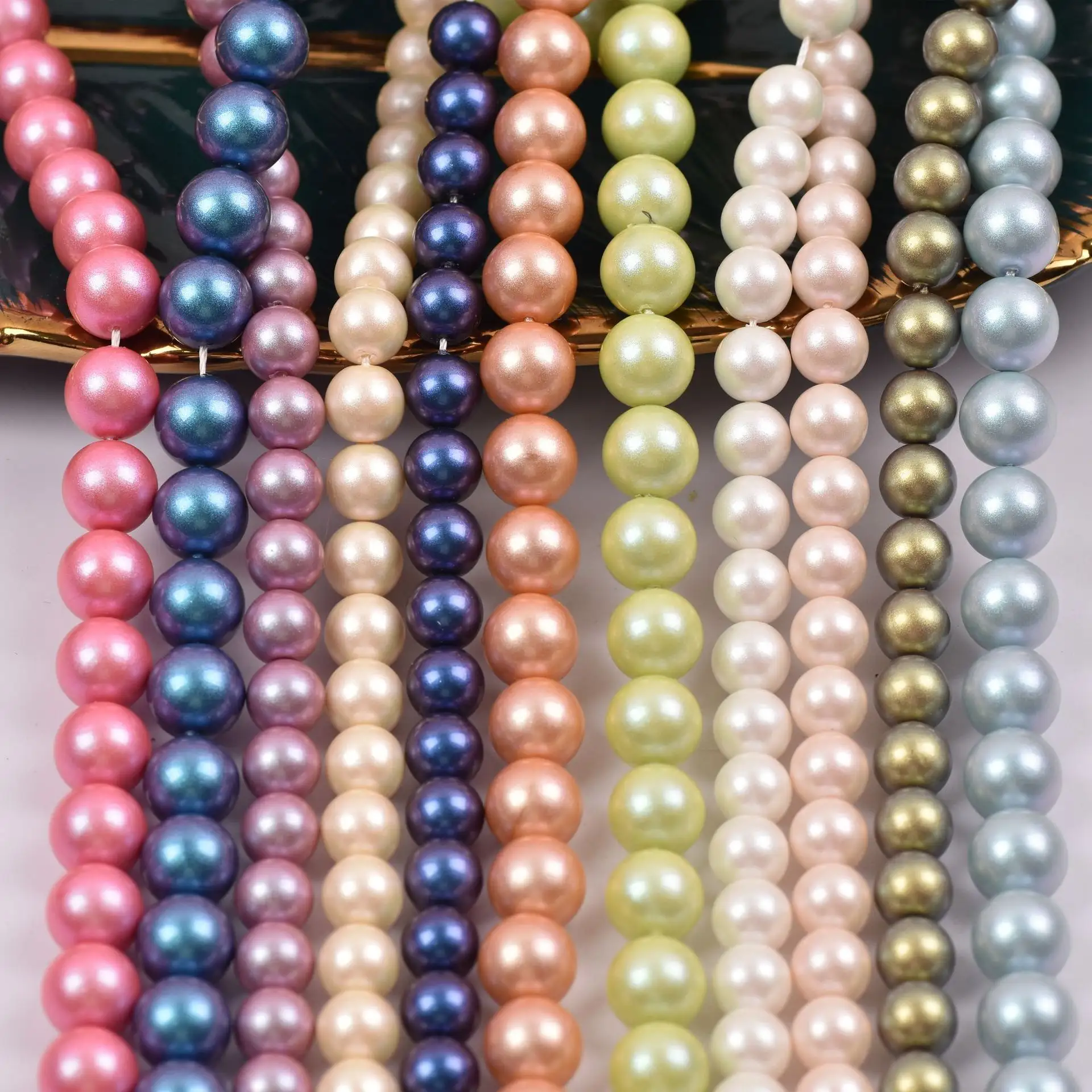4mm -10mm Matt farbene Glasperlen, dauerhafte Beschichtung in AAA-Qualität Lose Perlen perlen für die Schmuck herstellung