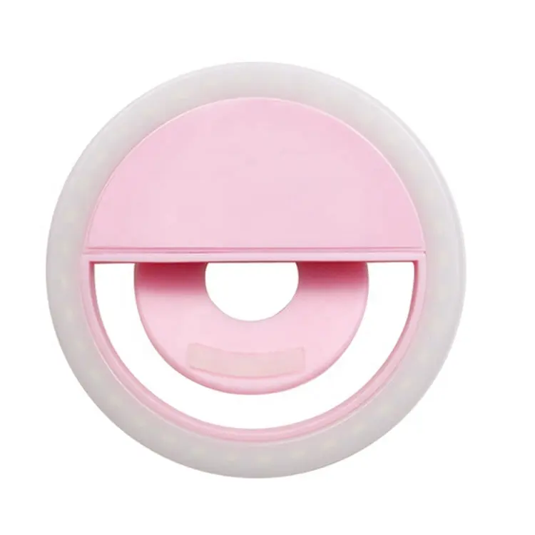 Clip rosa all'ingrosso su Mini luce ad anello a LED per smartphone e laptop