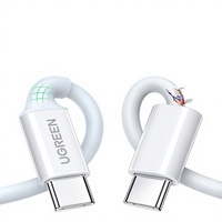 Kabel Data Ultra-Pendek PVC Tembaga Berlapis Timah USB-C ke USB-A Pengisian Cepat US286 untuk Ponsel iPhone 17/16 15Pro Max 14