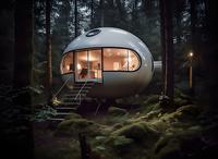 Bespoke AI Voice Control Tiny House Capsule Hotel Smart Prefab Space Capsule House avec balcon