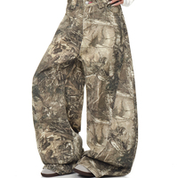 Jeans baggy personnalisés OEM Real Tree, haute qualité, 100% coton, design imprimé numérique intégral, jeans baggy vintage pour hommes Real Tree