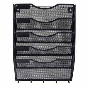 5 Pocket Hanging Organizer Magazine Rack Mesh Wall <b>File</b> Holder Hanging <b>File</b> Holder - Product Image 1