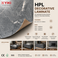 Plaque de surface HPL aspect marbre pour plan de travail de cuisine, panneau de porte et décoration intérieure commerciale