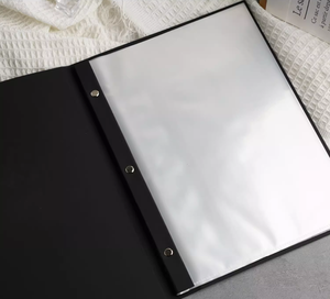 غلاف قائمة طعام من الجلد والبلاستيك الشفاف PVC مقاس A5 وA4 و8.5 × 11 بوصة، حامل قائمة بـ 2 و4 و6 و8 و10 إطلالات للفنادق والمقاهي - Product Image 5