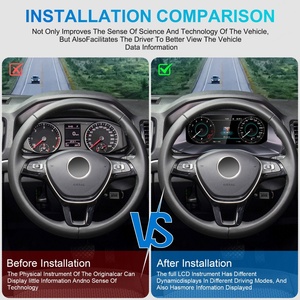 <b>For</b> Volkswagen VW Amarok 2017-2020 Auto Meter Navihua Linux System LCD <b>Digital</b> Cluser Wireless Carplay <b>Speedometer</b> Cluster Panel - Product Image 4