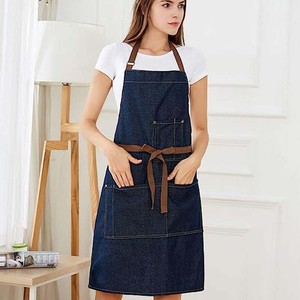 Tabliers en jean personnalisés pour baristas et pâtissiers, tabliers à suspendre au cou et à la taille, vêtements <span class=keywords><strong>de</strong></span> <span class=keywords><strong>travail</strong></span> pour chefs <span class=keywords><strong>de</strong></span> restauration, boulangeries et pâtisseries - Product Image 4