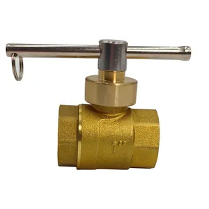 Brass Ball Valve With Key Lock Female/Female Thread For Water Oil Gas