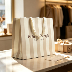 Custom Printed <strong>Personalized</strong> <strong>Gift</strong> <strong>Bags</strong> Packaging Recyclable Premium Luxury Clothing Cardboard Paper Shopping Tote <strong>Bag</strong> With Logo - Product Image 3