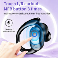 Écouteurs intra-auriculaires sportifs S72 avec réduction de bruit ENC, connexion stable V5.4, son HiFi, affichage numérique de la puissance, commande tactile, pour la vente en gros