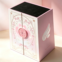 Boîte cadeau de parfum de luxe à double porte, boîte rigide, motif cœur romantique, emballage personnalisé pour parfum