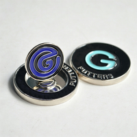 Harga Pabrik Kualitas Terbaik Kustom 40mm Logam Paduan Seng Cor Enamel Magnetik Chip Poker Penanda Bola Golf