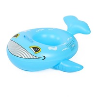 Bouée de bain gonflable en PVC écologique en forme de canard pour bébés, jouet de flottaison à gonflage manuel