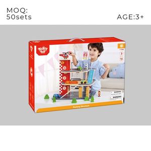 TOOKY TOY Marque Jouer Structure de stationnement en bois Jouet Garage en bois - Product Image 5