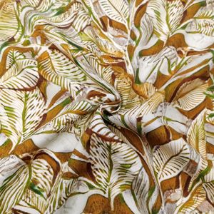 Tissu popeline 100% coton biologique, <span class=keywords><strong>imprimé</strong></span> feuilles brunes, pour robes, chemises, vêtements décontractés, vêtements pour bébés et enfants - Product Image 5