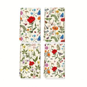 Napperons et serviettes jetables modernes et simples en tissu floral, séchage rapide, motifs créatifs personnalisés, coton et lin, décoration intérieure – Vente en gros - Product Image 3
