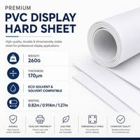 Film d'affichage PVC Premium 260G 170µm, feuille rigide imprimable éco-solvant pour bannières X, enrouleurs et signalétique POP pour centres commerciaux