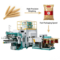 Ligne d'emballage alimentaire entièrement automatique à double station haute vitesse Ewinall QZB-1600 pour sacs tissés/sachets souples de 5 à 25 kg avec moteur