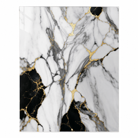 Panel de Pared de PVC con Acabado Brillante UV, Diseño de Mármol, Gran Tamaño, para Interiores, Comercial, WYRAX