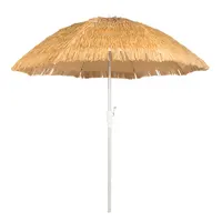Природный Ретро стиль Гавайская солома открытый соломенный пляжный зонтик с бахромой
