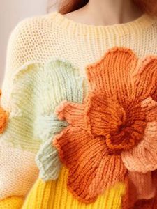 Maglione <span class=keywords><strong>Oversize</strong></span> Invernale Fatto a Mano per Ragazze, Design Personalizzato, <span class=keywords><strong>Abbigliamento</strong></span> all'Ingrosso, Maglioni da <span class=keywords><strong>Donna</strong></span> - Product Image 3