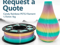 Filament PETG Candy Rainbow 1,75 mm 1 kg Résistant aux chocs, lot cohérent pour l'impression de pièces fonctionnelles en milieu agricole