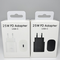 Adaptateur secteur USB-C EP-TA800 25 W avec câble USB-C vers USB-C 3A, ensemble complet, adaptateur de voyage USB-C pour Samsung, chargeur mural