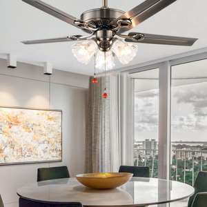 Zeal Lighting Retro Fan Light Sala de estar Comedor Ventilador de techo moderno de lujo de 42 pulgadas con luz - Product Image 2