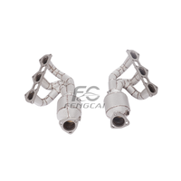 Colector de escape de alto flujo SS304 personalizado de 200 celdas para Porsche 718 GT4 GTS 4.0L 2020+ con tubo de descarga de alto rendimiento para mejora de potencia