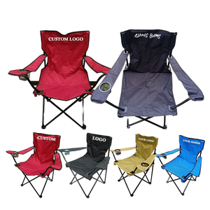 เก้าอี้ตกปลาพับได้โลหะแบบพกพาพร้อมโลโก้สั่งทำปี 2026 ทนทานสำหรับกิจกรรมกลางแจ้ง เก้าอี้พับสำหรับตั้งแคมป์ ขายส่ง สินค้าขายดี - Product Image 1