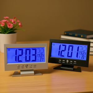 <b>Digital</b> Desk <b>Clock</b> With Temperature Display And Alarm Function For Home Office Use - Product Image 3