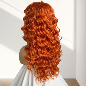 Perruque synthétique résistante à la chaleur Liwanglong Hair ZY-324, longue, à ondulations aquatiques, orange/bordeaux, pour femmes, Halloween, cosplay, costume de princesse - Product Image 3