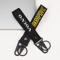 Lanière de poignet personnalisée avec impression de logo, sangle courte, mousqueton, lanière pour moto, porte-clés brodé