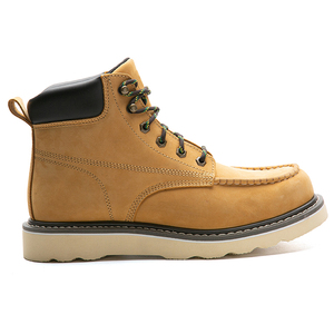 Stivale di Sicurezza da Uomo in Pelle Nubuck Marrone alla Moda, Taglio Medio, Cucitura Goodyear, per Uso Industriale e <span class=keywords><strong>Campi</strong></span> Petroliferi in Inverno - Product Image 4
