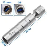 Clé à douille pour bougies d'allumage 14mm 16mm, outil de réparation automobile 3/8 avec extracteur pour retirer facilement les bougies d'allumage