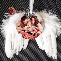 Ornements Ailes d'Ange en MDF pour Sublimation, Blancs pour Noël et la Saint-Valentin