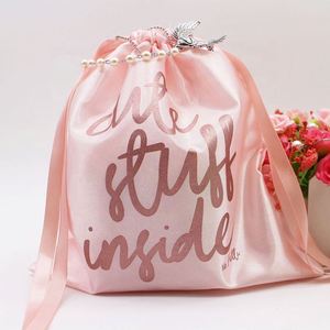 Sacs à perruques en satin imprimés sur mesure avec logo, pochettes anti-poussière pour perruques et extensions capillaires, pour emballage cadeau - Product Image 2