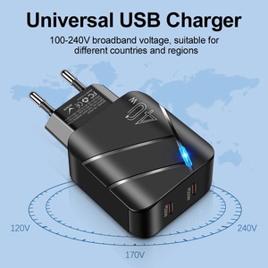 Factory Price 40W PD Fast Charger 2 Ports PD20W TYPC-<b>C</b> Wall Charging Quick Charge Cell Phone <b>Adapter</b> - Product Image 3