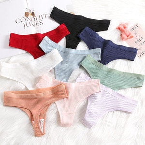 String en coton taille basse pour femme, sans couture et confortable, lingerie sexy décontractée pour le quotidien - Product Image 3
