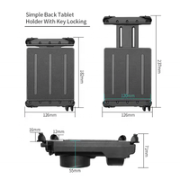 Support antivol pour tablette compatible avec la tablette PC avec des dimensions externes de 230x117mm, une épaisseur de 10mm
