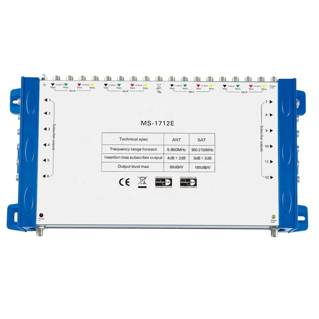 12*17 Diseqc 2.0 Digital Satellite TV Multiswitch Made in China 12 Months Warranty