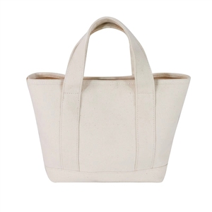 Sacs en tissu réutilisables légers et de taille moyenne pour les courses, sacs fourre-tout en toile de coton tendance - Product Image 3