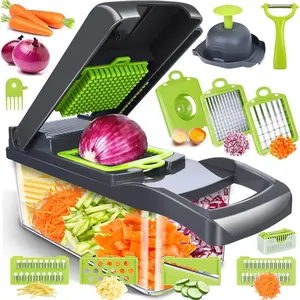 Toallwin dụng cụ nhà bếp tiện ích máy cắt salad hộp Máy thái lát Mandolin Máy cắt rau củ máy thái khoai tây hành tây Máy thái lát Mandolin Rau