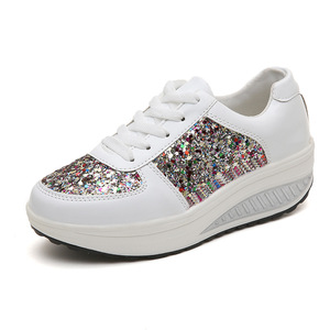 Chaussures de sport décontractées pour femmes, style coréen, avec paillettes de diamants colorées effet miroir, tendance estivale, grandes tailles - Product Image 6