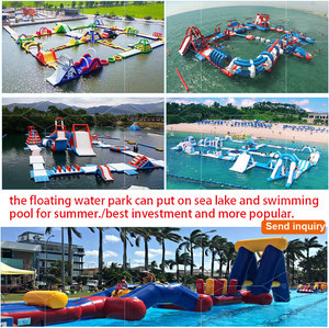 Île flottante commerciale amusante de Guangzhou, parc aquatique gonflable flottant sur la mer pour parcours d'obstacles aquatiques - Product Image 4